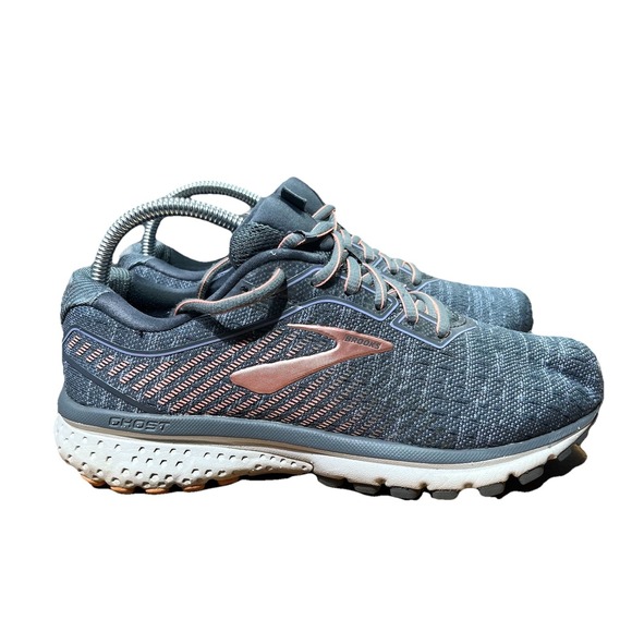 Brooks Ghost 12 Women's Size 7.5 B (Medium) Running Shoes Gray Peach‎ NO INSOLES - Picture 1 of 12